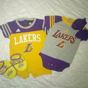 Lakers adidas baby 3-6m and 6-9m lot